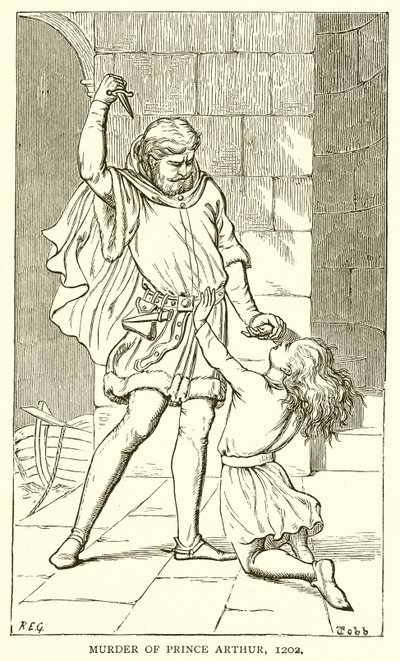 Vražda prince Artuše, 1202 od English School