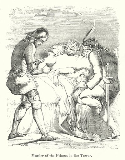 Vražda princů v Toweru (rytina) od English School