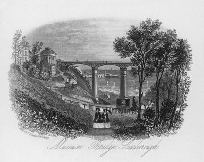 Museum Bridge, Scarborough (rytina) od English School