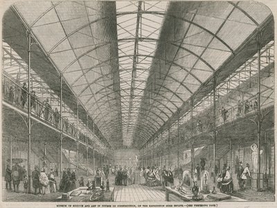 Muzeum vědy a umění v průběhu výstavby, na Kensington Gore Estate od English School