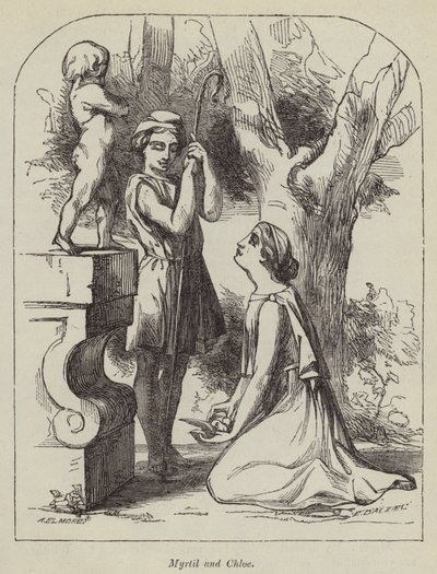 Myrtil a Chloe (rytina) od English School