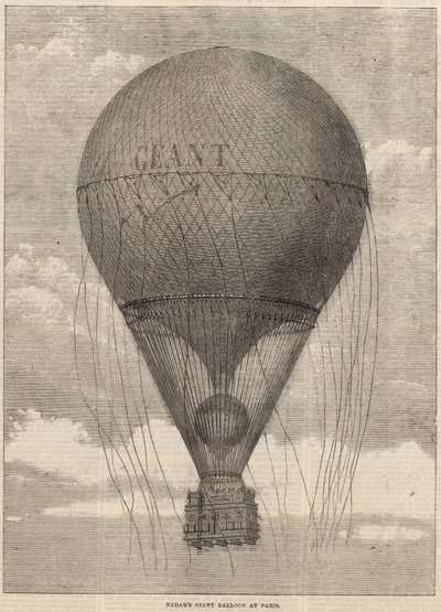 Nadarův obří balón v Paříži od English School