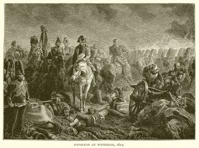 Napoleon u Waterloo, 1815 od English School