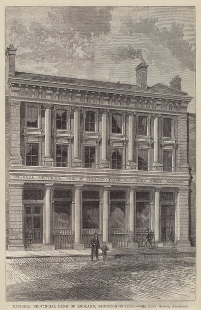 National Provincial Bank of England, Stockton-on-Tees (rytina) od English School