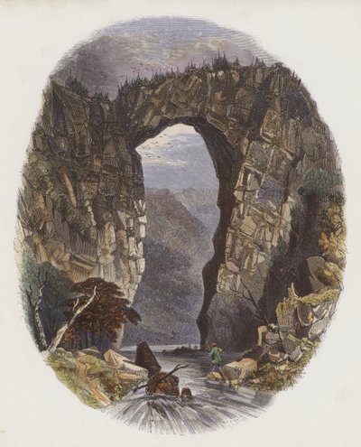 Přírodní mosty (barevné rytí) od English School