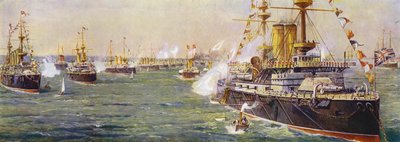 Námořní recenze na Spithead k diamantovému jubileu královny Viktorie od English School