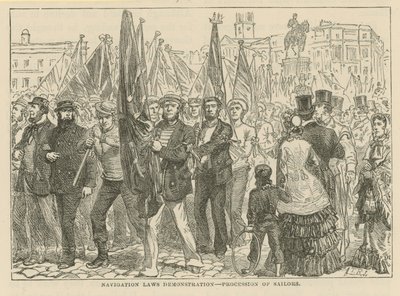 Demonstrace zákonů o plavbě od English School