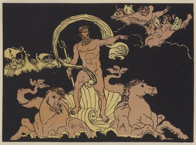 Neptun uklidňuje vlny (barva litho) od English School