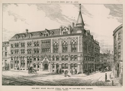 New Dock House Billiter Street, London EC, pro společnost East and West India Dock Company od English School