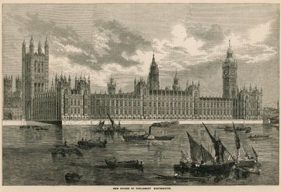New Houses of Parliament, Westminster, Londýn od English School