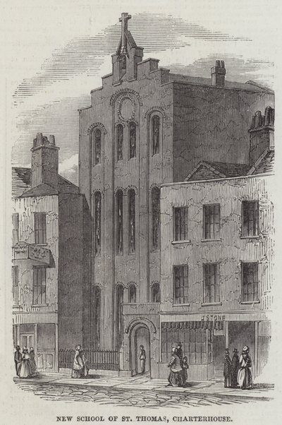 New School of St Thomas, Charterhouse (rytina) od English School