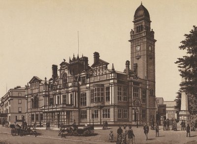 Nová radnice, Leamington (litografie) od English School