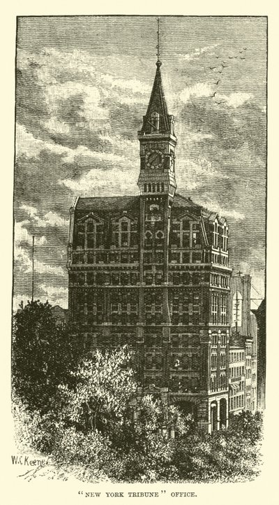 Kancelář New York Tribune od English School