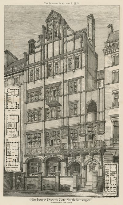 Nový dům, Queens Gate, South Kensington, Londýn od English School