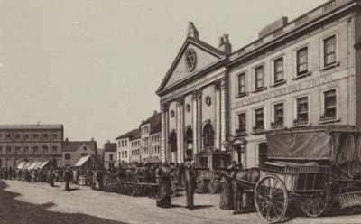 Newbury: Corn Exchange  Market Place (litografie) od English School