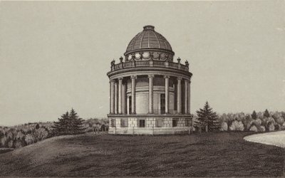 Newbury: Temple, Highclere (litografie) od English School