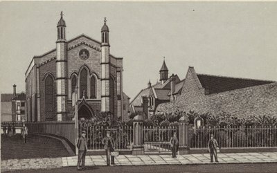 Newbury: Wesleyan Church  Schools (litografie) od English School