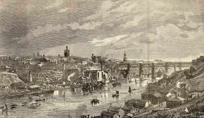 Newcastle upon Tyne v roce 1887 od English School