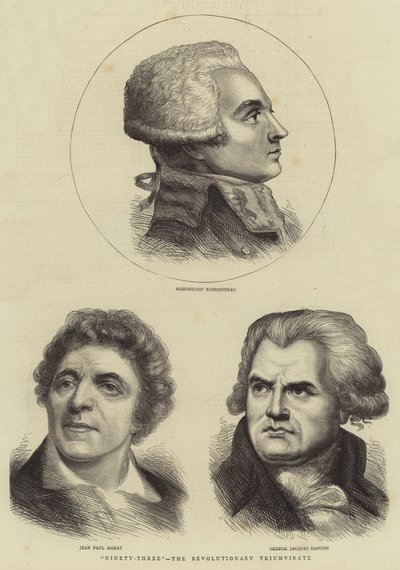 "Devadesát tři", revoluční triumvirát (rytina) od English School