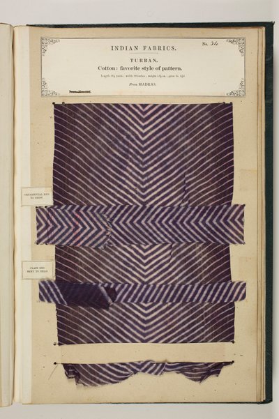 č. 34: Turban, Indian Fabrics, sestavil John Forbes Watson od English School