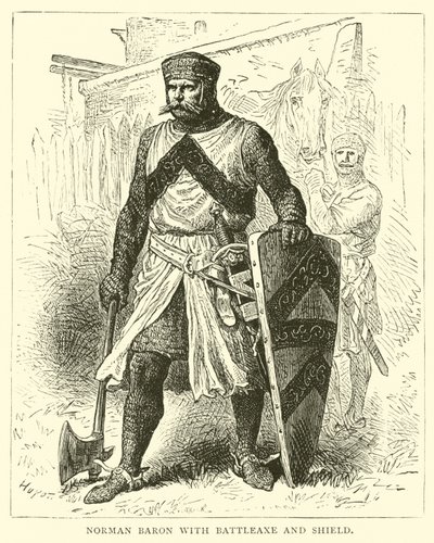 Norman Baron s bitevní sekerou a štítem od English School