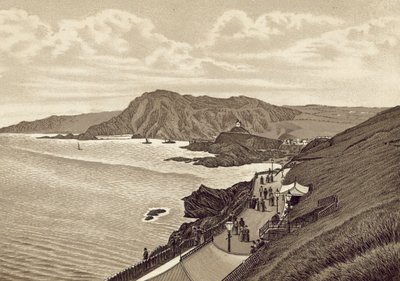 Severní Devon: Lantern Hill a Hillsboro, East Parade (litografie) od English School