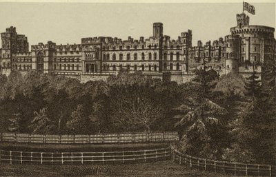 Severní fronta, hrad Windsor (litho) od English School