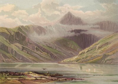 Severně od Walesu, Snowdon z Llyn Llydaw (barevné lito) od English School