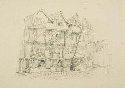 Severní strana Baldwin Street (tužka na papíře) od English School