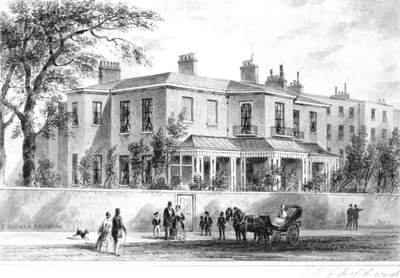 Severozápadní pohled na Camelford House, 1850 od English School
