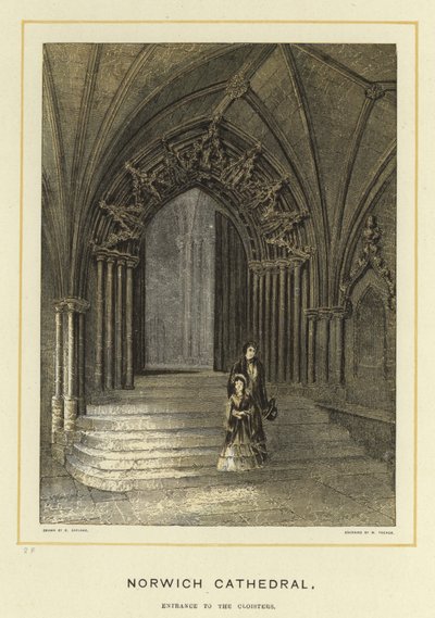 Norwichská katedrála, vchod do ambitů od English School