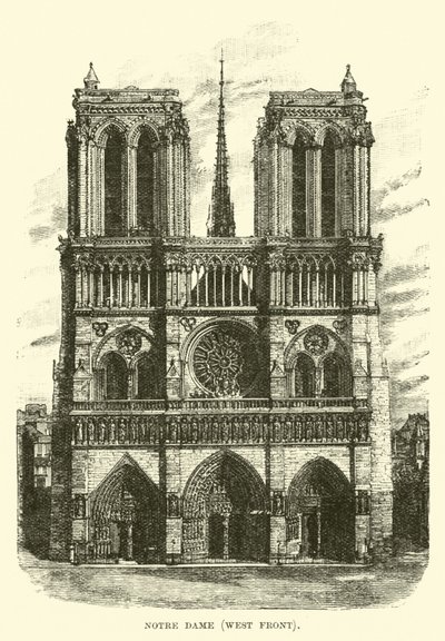Notre Dame, západní fronta od English School