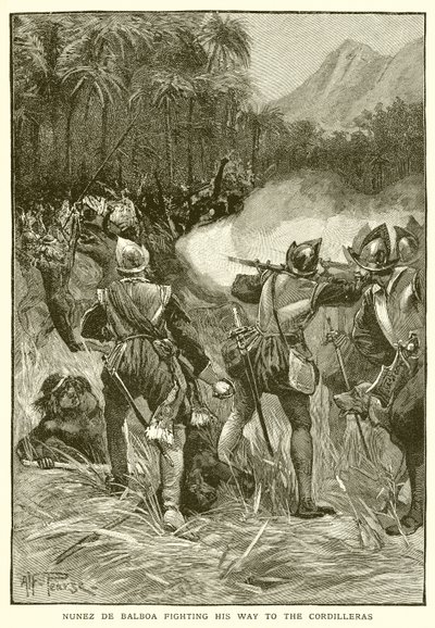 Nunez de Balboa probojovává se do Kordiller od English School