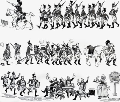 Ilustrace říkanky: Grand Old Duke of York od English School