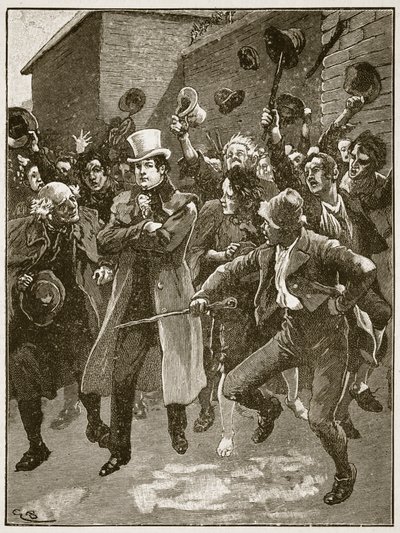 OConnell se vrací domů z vězení, ilustrace z Cassells Illustrated History of England (sépiová fotografie) od English School