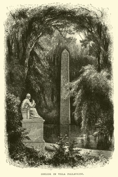 Obelisk ve vile Pallavicini od English School
