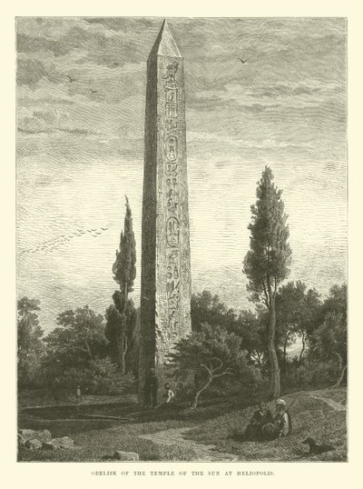 Obelisk chrámu Slunce v Heliopolis od English School