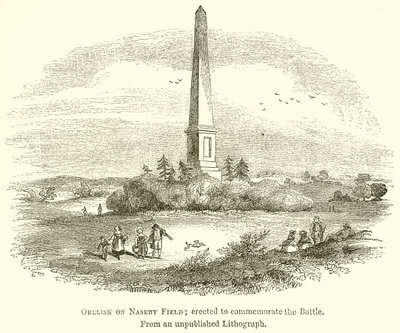 Obelisk na poli Naseby; Postaven na památku bitvy od English School