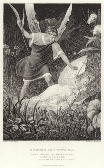 Oberon a Titania, Sen noci svatojánské, dějství II, scéna III od English School