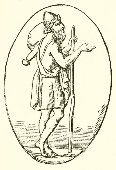 Odysseus žebrá od English School