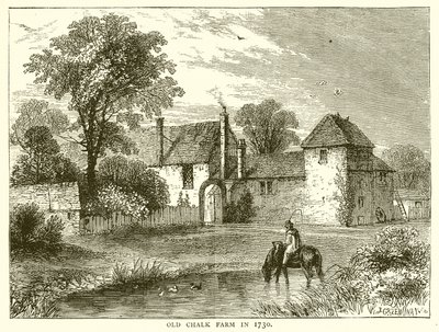 Stará křídová farma v roce 1730 od English School