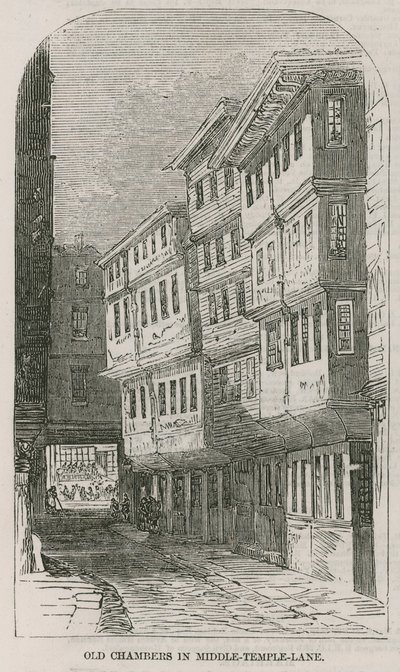 Staré komnaty v Middle Temple Lane od English School