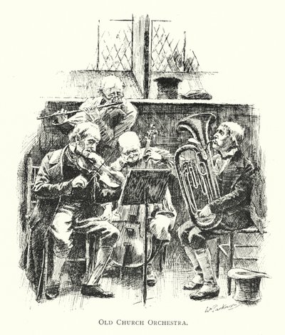Orchestr starého kostela (litho) od English School