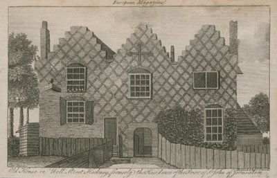 Starý dům ve Well Street, Hackney, dříve sídlo převora svatého Jana Jeruzalémského od English School