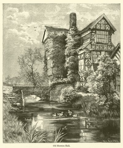 Old Moreton Hall (rytina) od English School