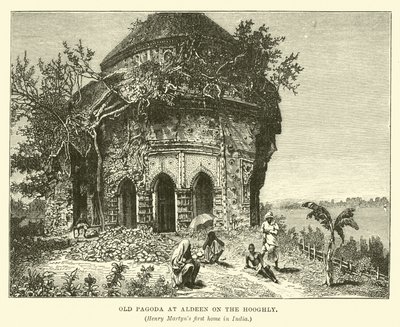 Stará pagoda v Aldeenu na Hooghly od English School