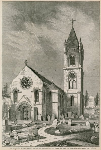 Old St Pancras Church, Londýn, nedávno obnoven a rozšířen od English School