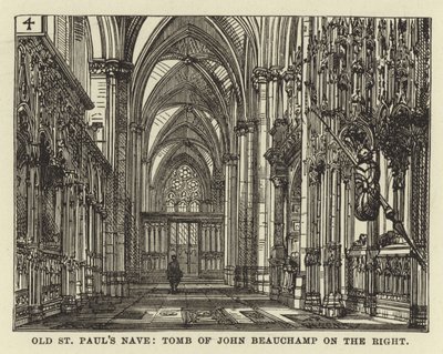 Old St Pauls Nave, Hrob Johna Beauchampa vpravo od English School