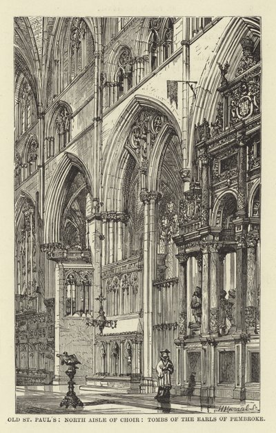 Old St Pauls, North Aisle of Choir, Hrobky hrabat z Pembroke od English School