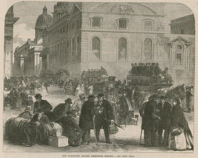 Staří důchodci opouštějí Greenwichskou nemocnici od English School